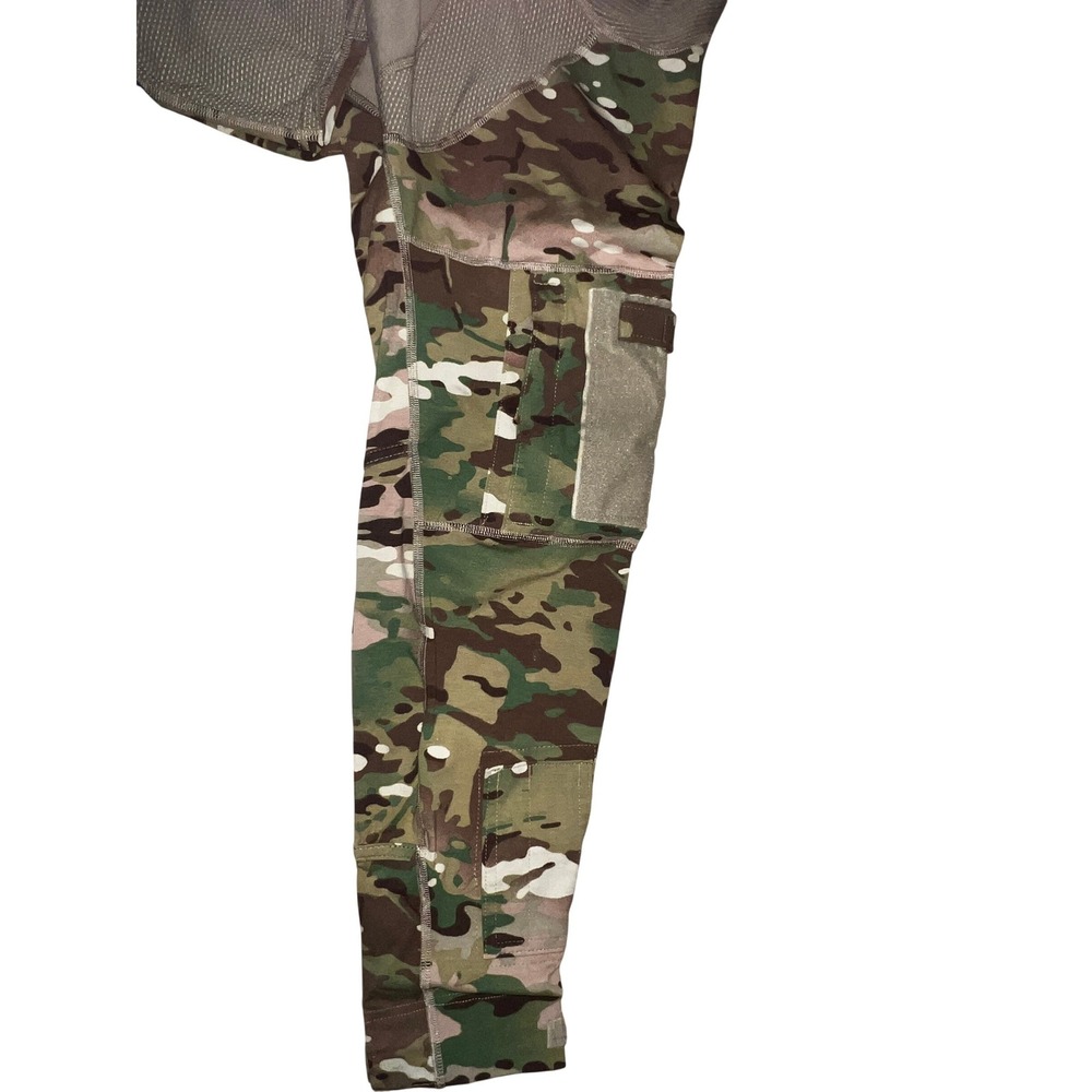 Mens Large Army Combat Shirt Long Sleeve Multicam Mesh Shirt Flame Resistant - Picture 10 of 10